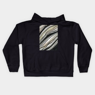 Monochrome Art, Lines and Shapes, Abstract Kids Hoodie